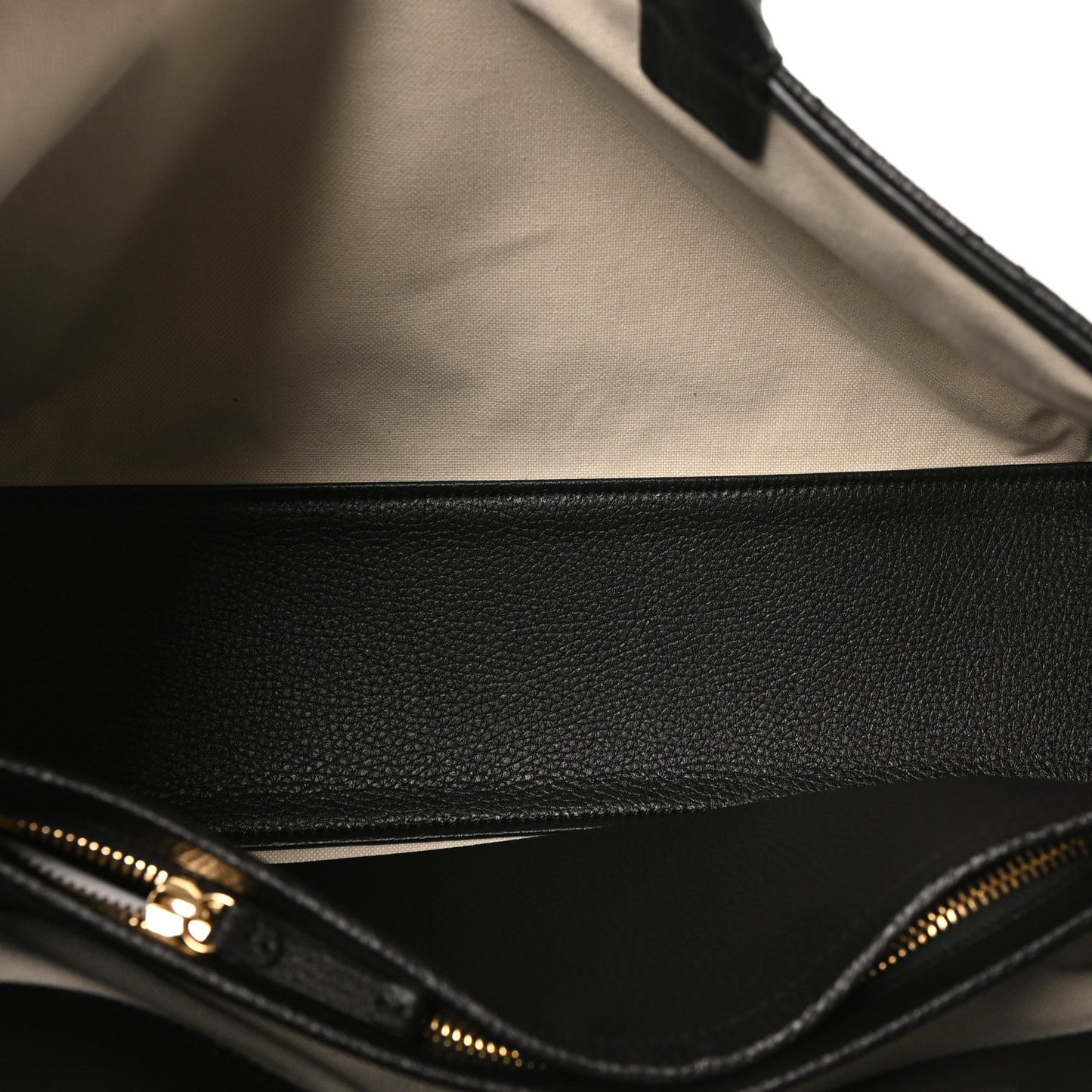 Grained Calfskin Stitched Urban Essentials Medium Shopping Bag Black