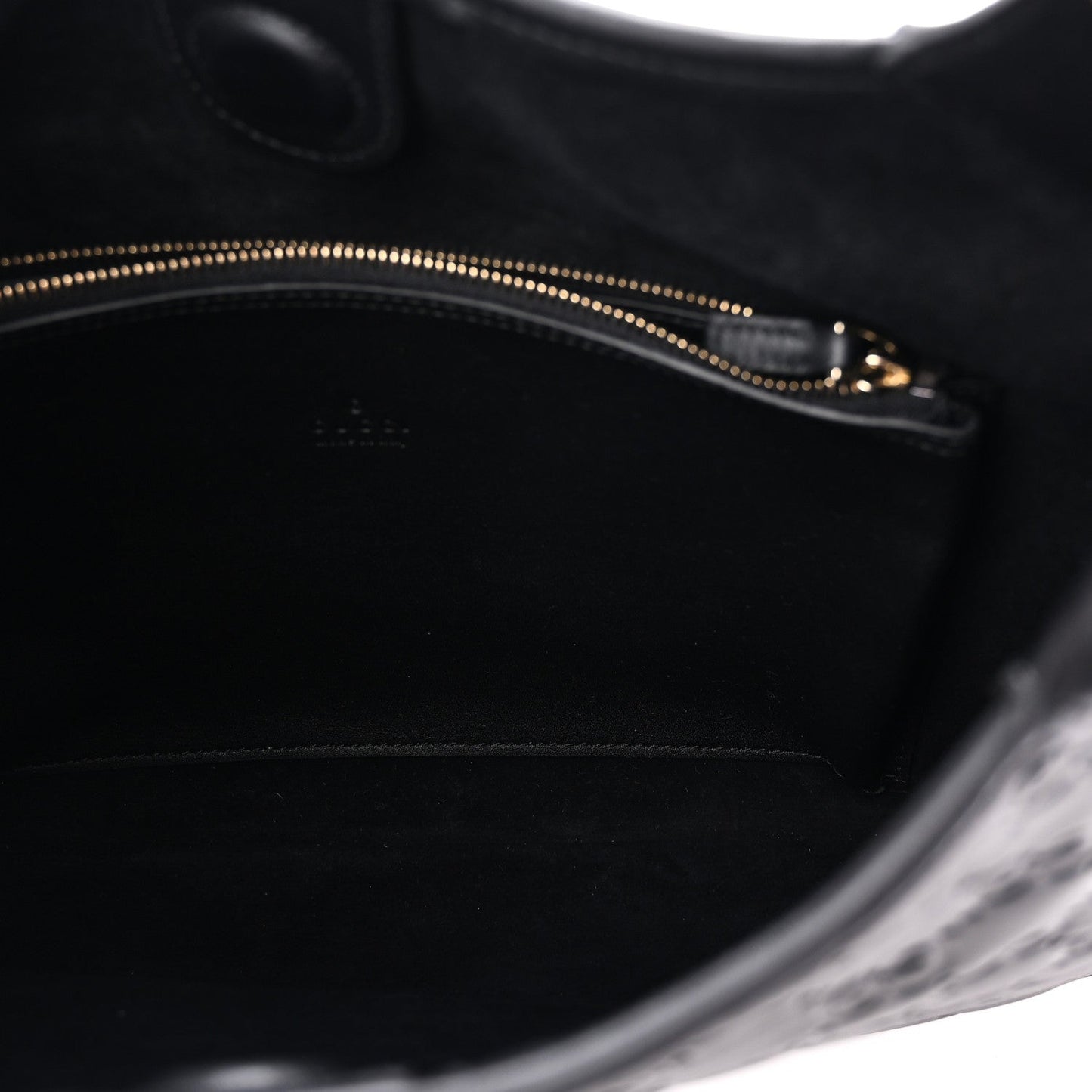 GG Calfskin Embossed B Medium Shoulder Bag Arabella Black
