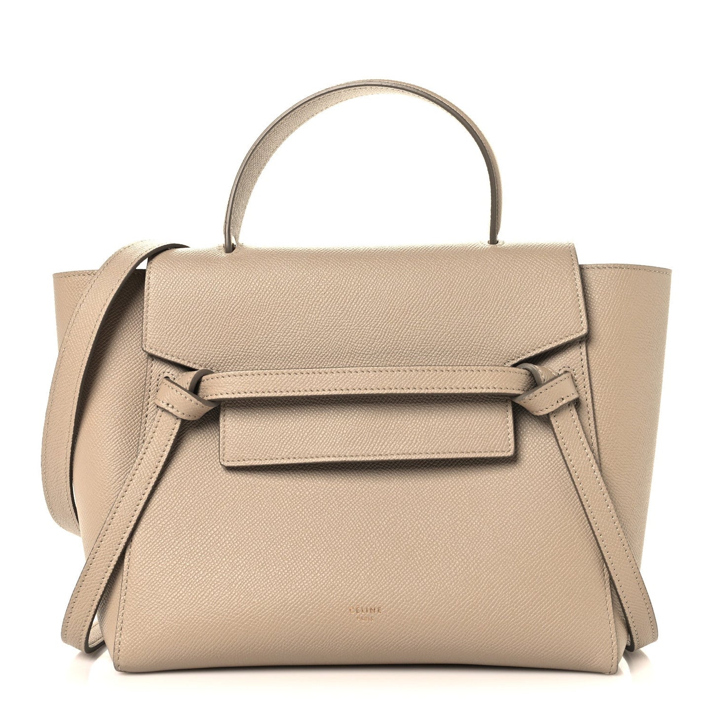 Grained Calfskin Micro Belt Bag Light Taupe