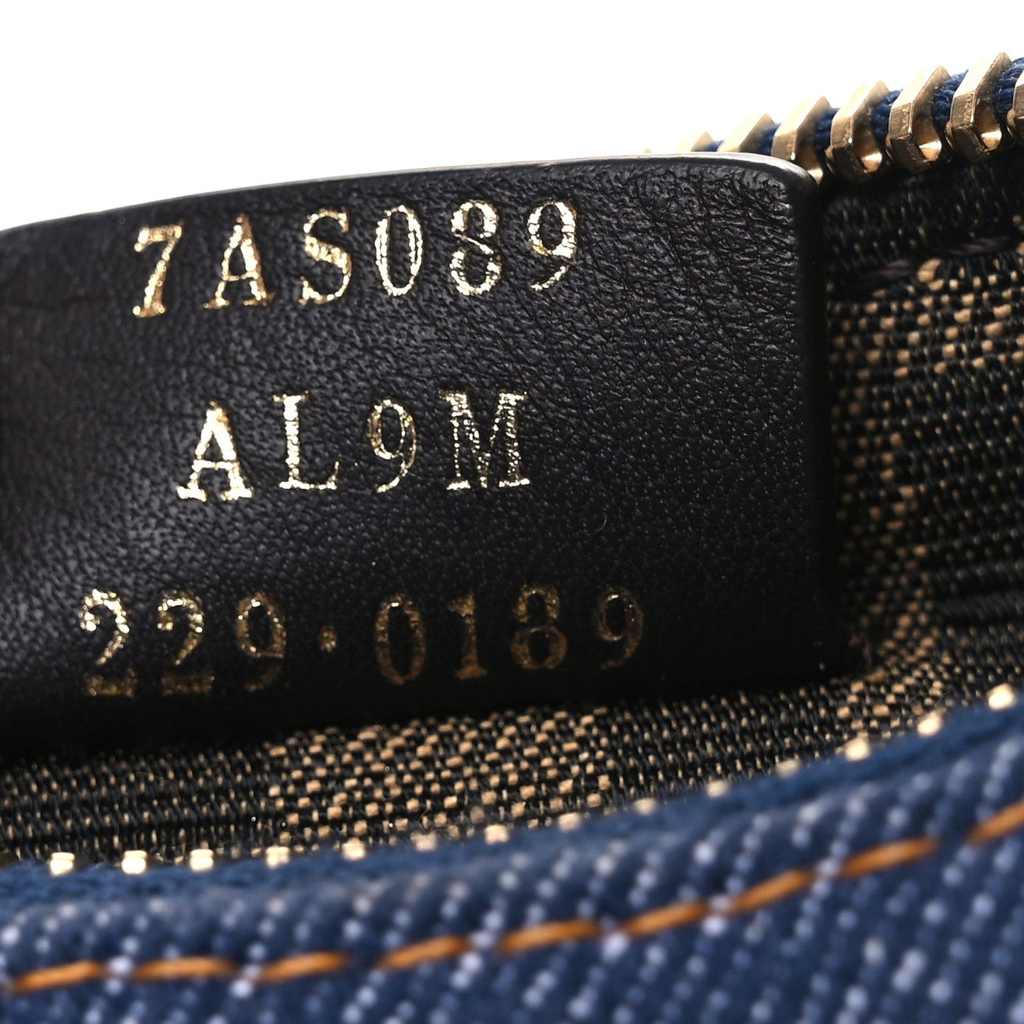Denim Shiny Nappa Nano Fendigraphy Hobo Charm Blue Moro