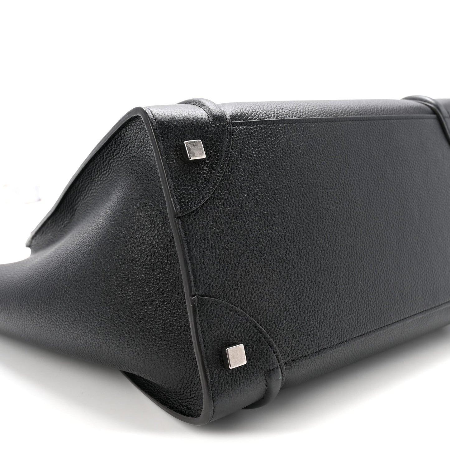 Drummed Calfskin Mini Luggage Black