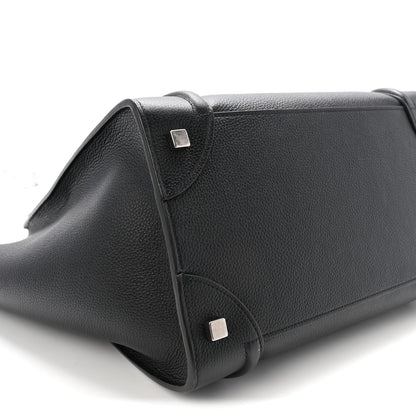 Drummed Calfskin Mini Luggage Black