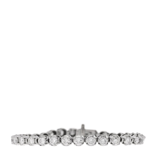 14K White Gold Diamond 6.40ctw Tennis Bracelet