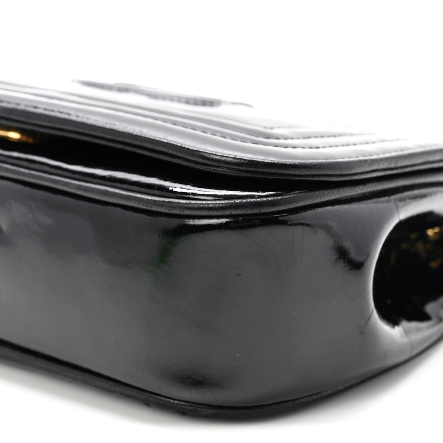 Patent Mini Flap Black