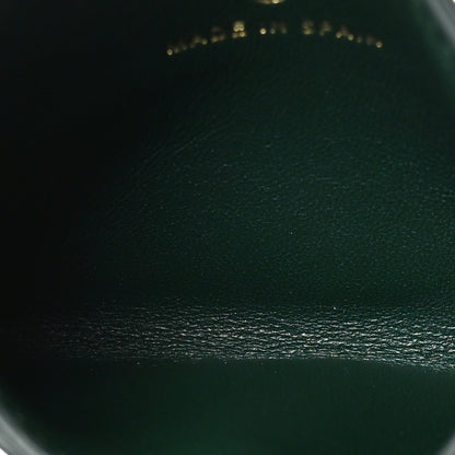 Calfskin Crocodile Embossed Crococo Card Holder Emerald