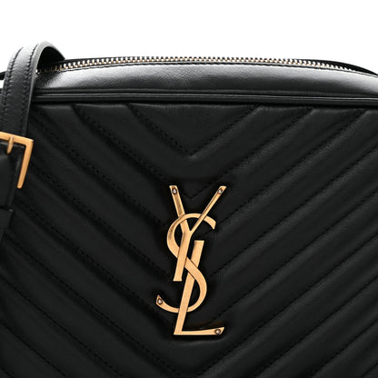 Calfskin Matelasse Monogram Lou Camera Bag Black