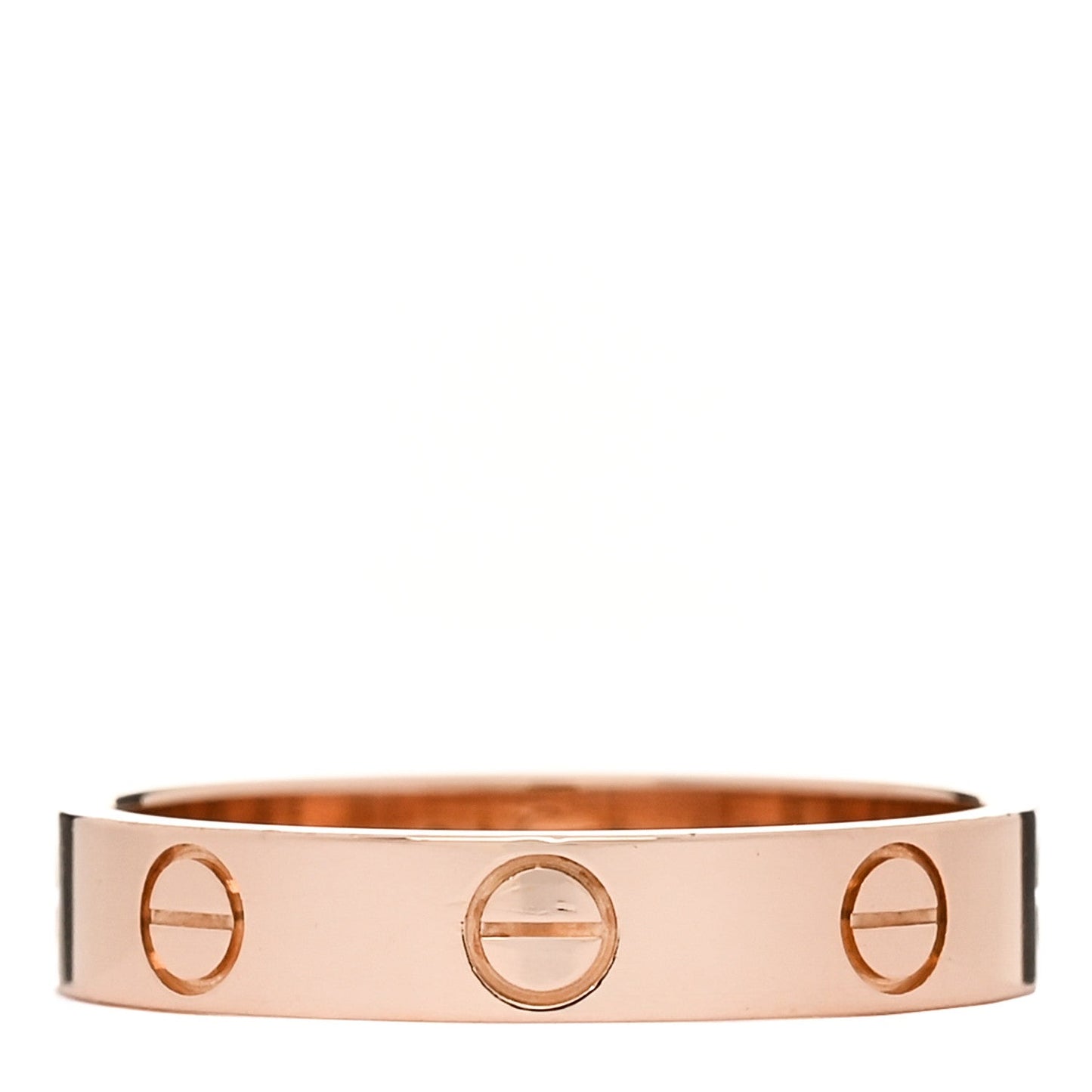 18K Pink Gold 3.5mm LOVE Wedding Band Ring 53 6.5