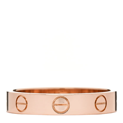 18K Pink Gold 3.5mm LOVE Wedding Band Ring 53 6.5