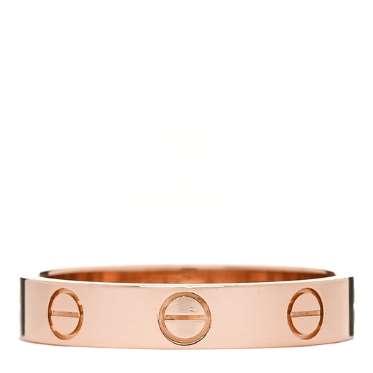 18K Pink Gold 3.5mm LOVE Wedding Band Ring 53 6.5