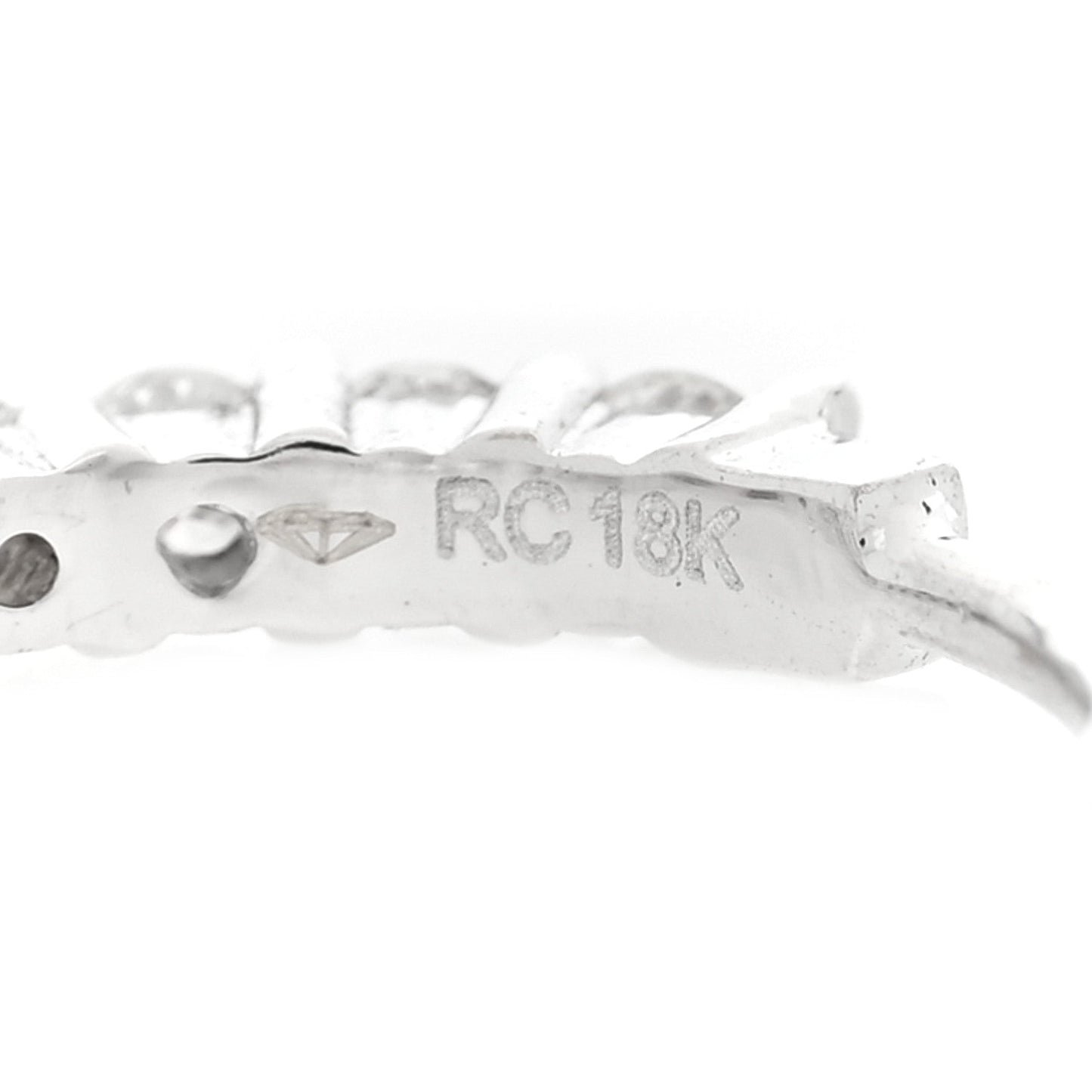 18K White Gold Diamond .84ctw Inside Out Hoop Earrings