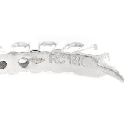 18K White Gold Diamond .84ctw Inside Out Hoop Earrings