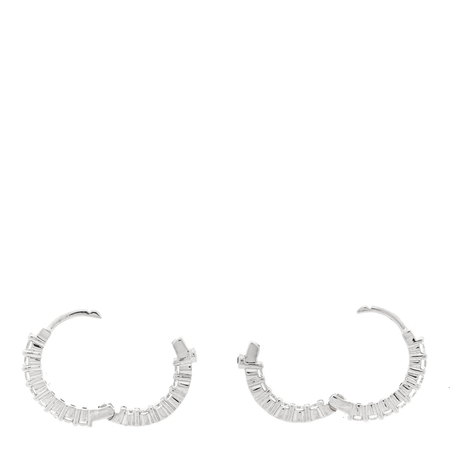 18K White Gold Diamond .84ctw Inside Out Hoop Earrings