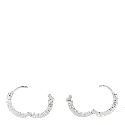 18K White Gold Diamond .84ctw Inside Out Hoop Earrings