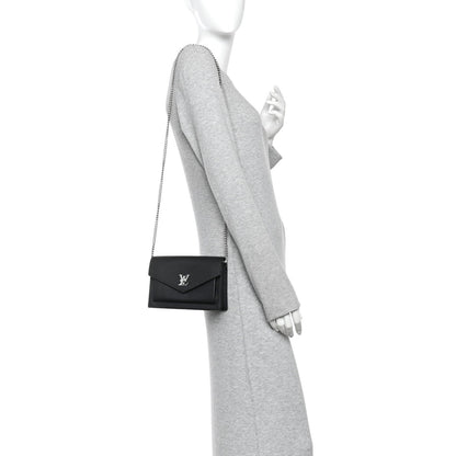 Soft Calfskin My Lockme Chain Pochette Black