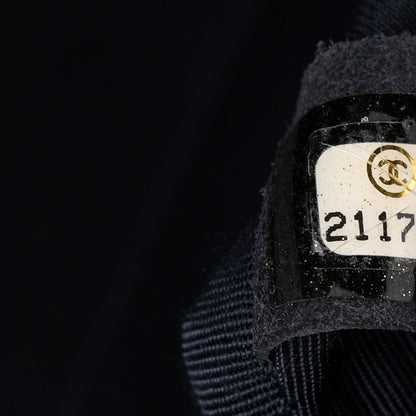 Lambskin Quilted Medium Boy Flap Navy