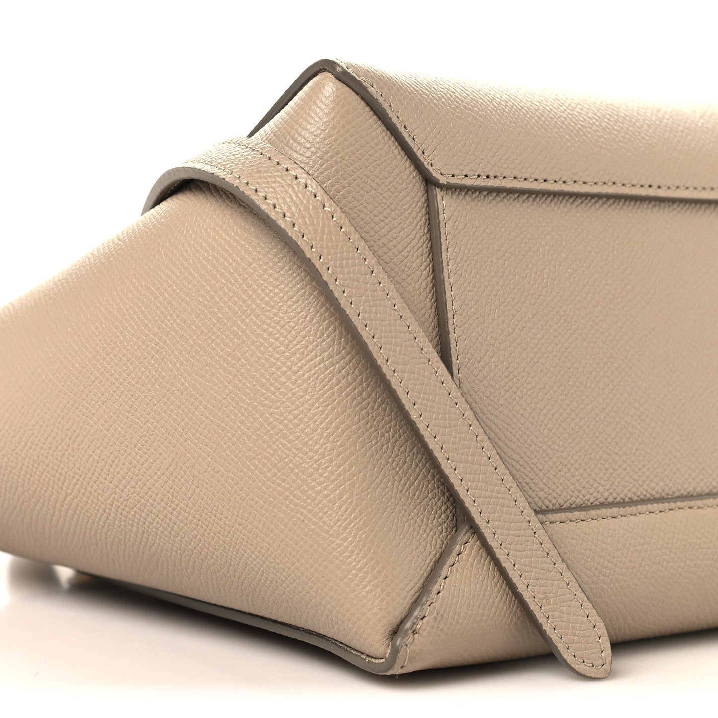 Grained Calfskin Micro Belt Bag Light Taupe