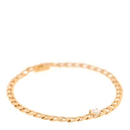 Anita Ko 18K Yellow Gold Diamond Round Center Medium Cuban Link Bracelet