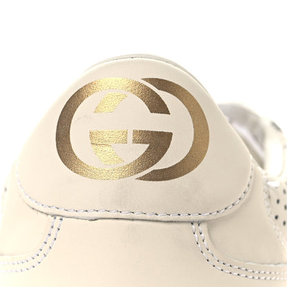 Calfskin GG Tennis Embossed Perforated Womens Platform 55mm Sneakers 39 Great White