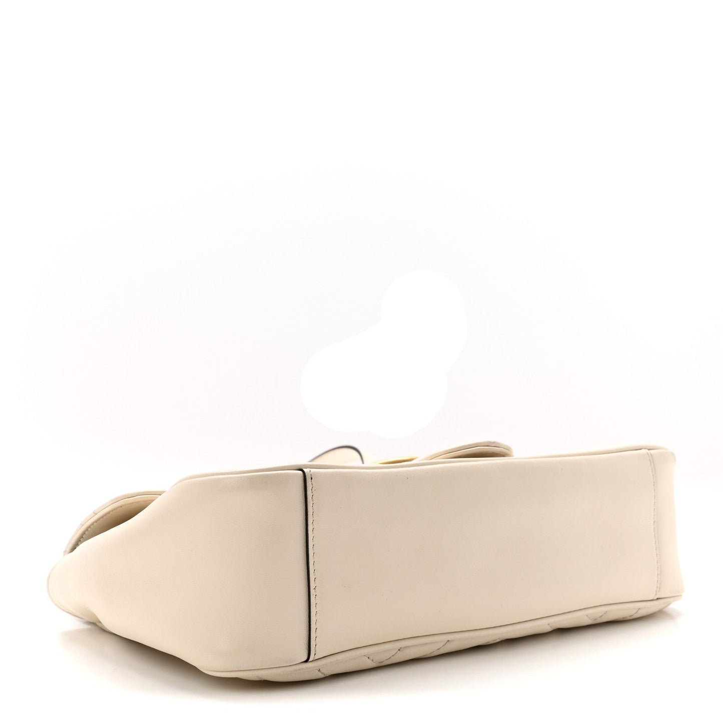 Calfskin Matelasse Small GG Marmont Shoulder Bag White