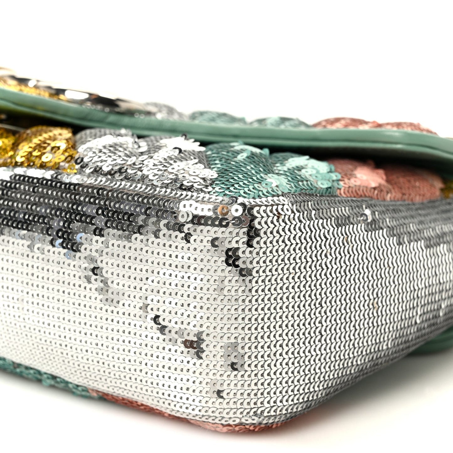 Sequin Satin Calfskin Matelasse Diagonal Small GG Marmont Shoulder Bag Grigio Argento Verde Chiaro Rosa Giallo Light Water Green