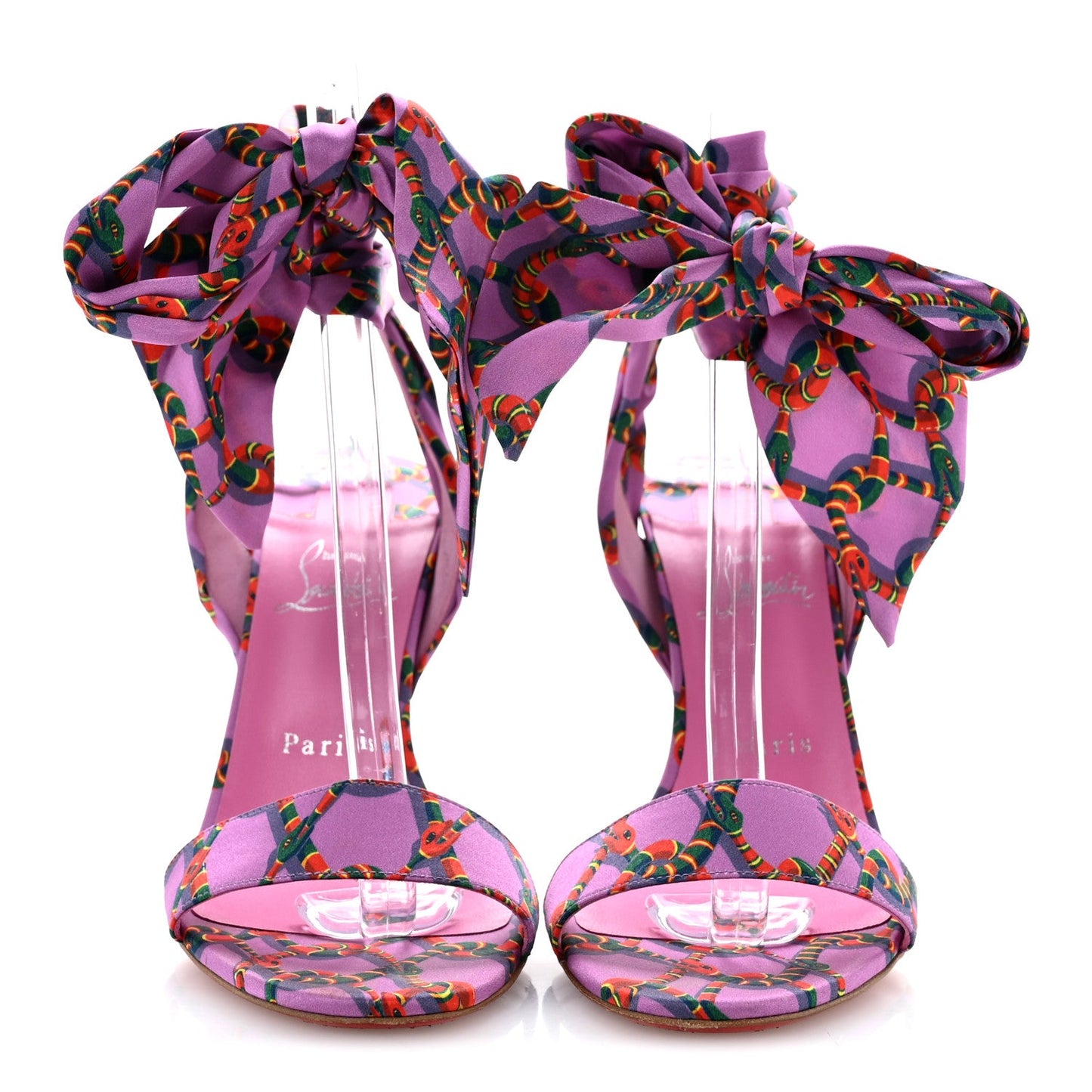 Crepe Satin Naja Chain Sandale Du Desert 100 Ankle Wrap Sandals 39.5 Gummy