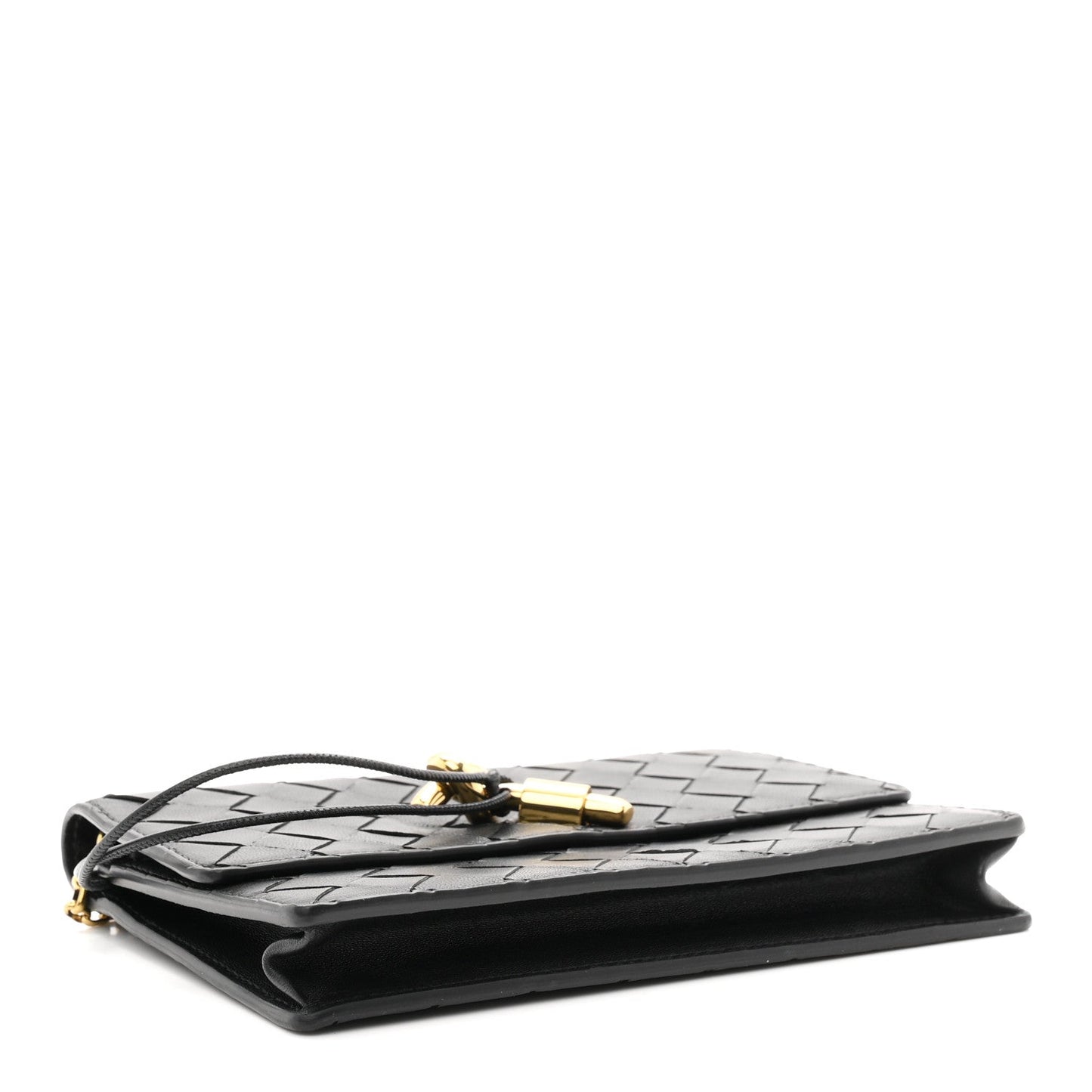 Nappa Intrecciato Andiamo Pouch On Chain Black