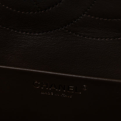 Suede Calfskin Small Souplissimo Maxi Flap Dark Brown