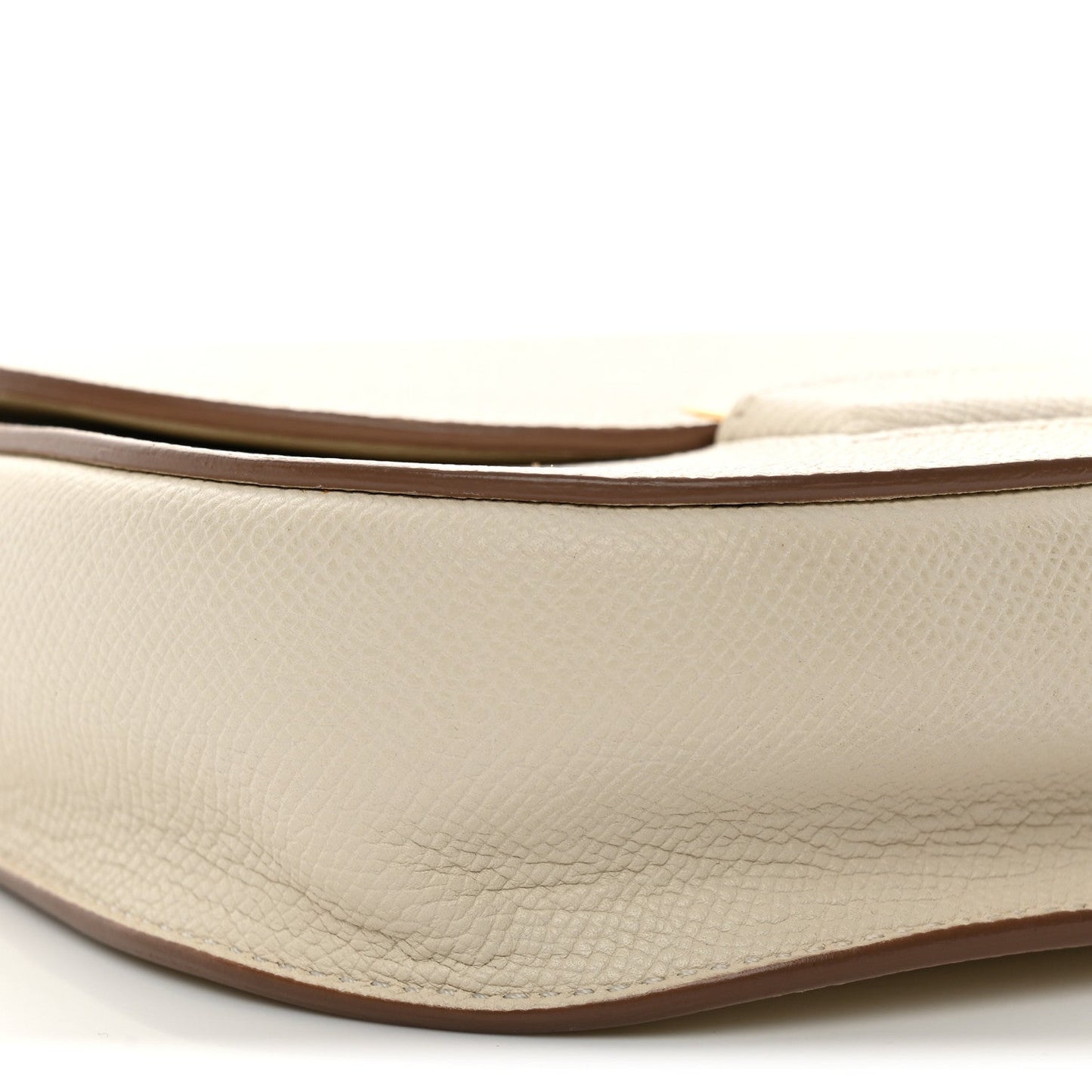Grained Calfskin Small Trotteur White
