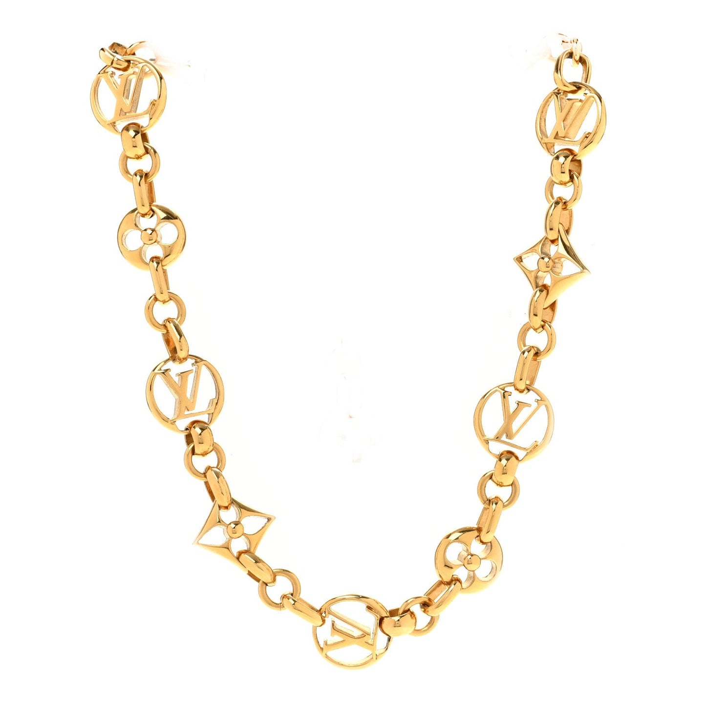 Metal Crazy in Lock Necklace Gold