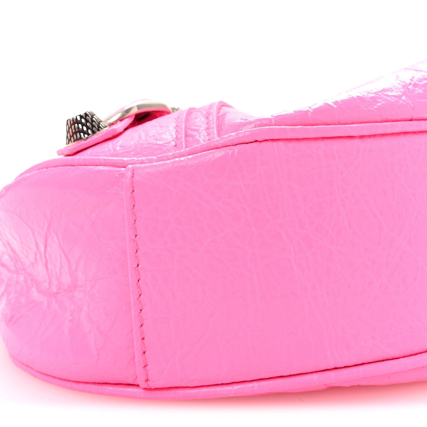 Agneau Arena Le Cagole Shoulder Bag XS Hot Pink