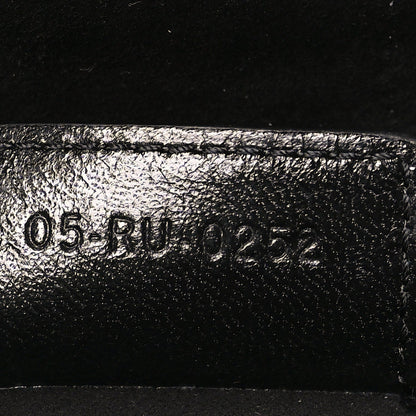 Shiny Crinkled Calfskin Studded Saddle Bag Black