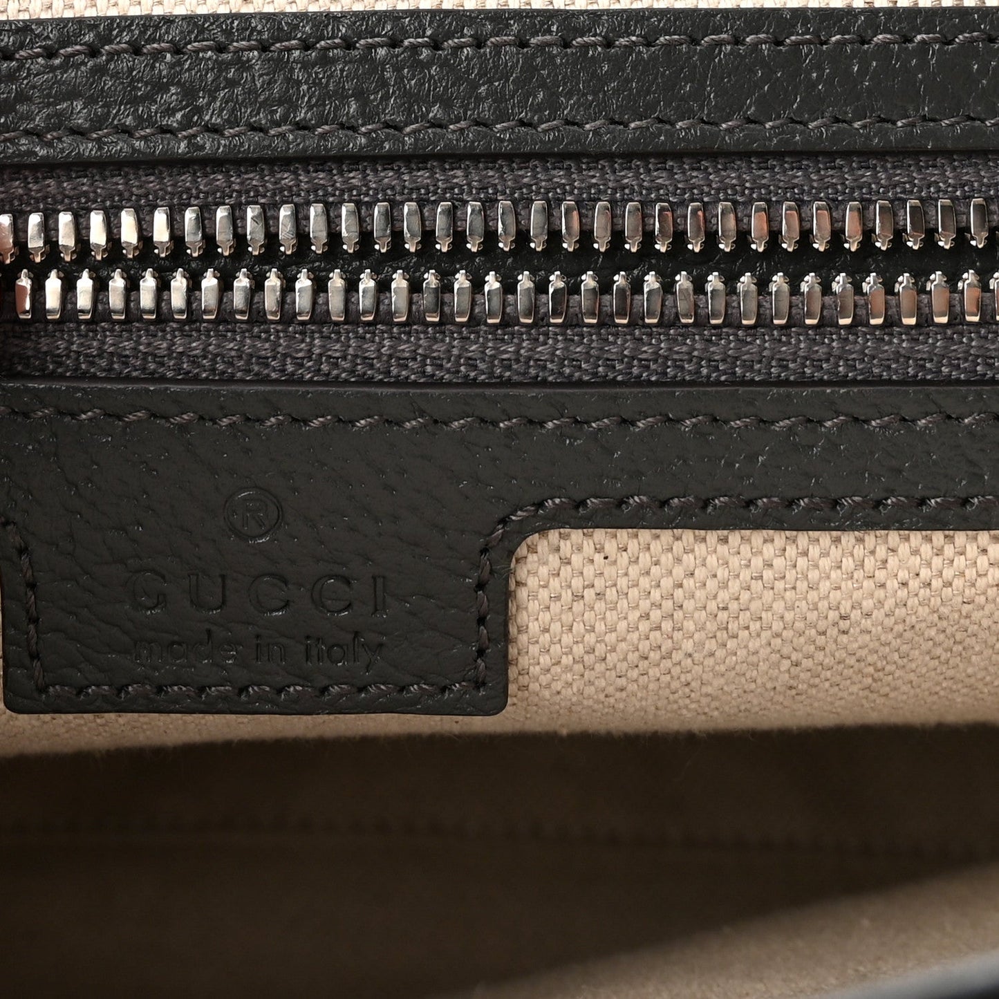 Tender GG Supreme Monogram Textured Dollar Calfskin Ophidia Messenger Bag Grey Black Graphite Grey
