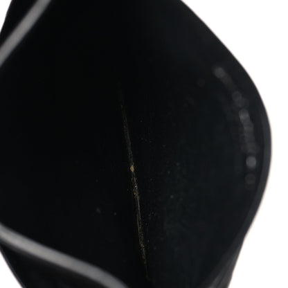 Grain De Poudre Matelasse Chevron Monogram Credit Card Case Black