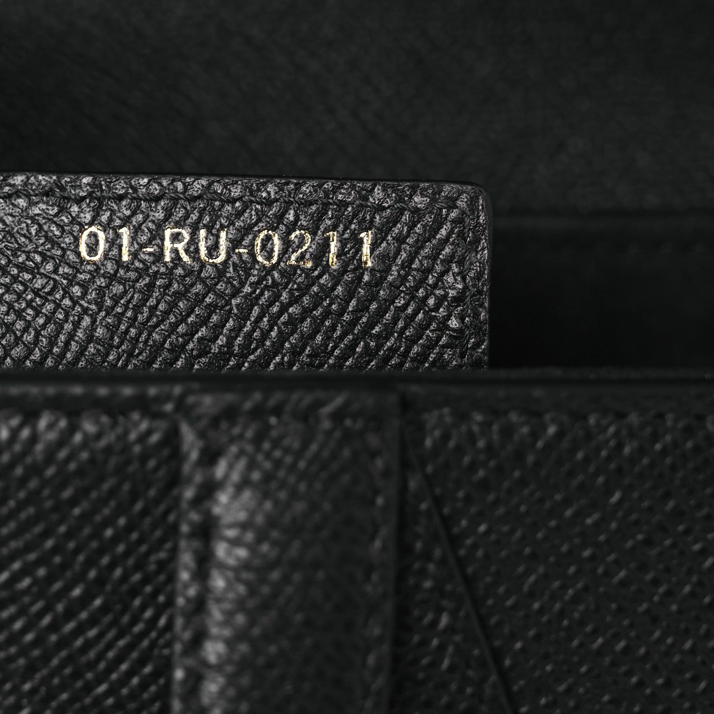 Grained Calfskin Saddle Bag Black