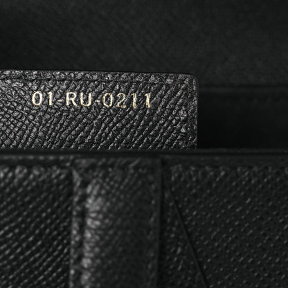 Grained Calfskin Saddle Bag Black