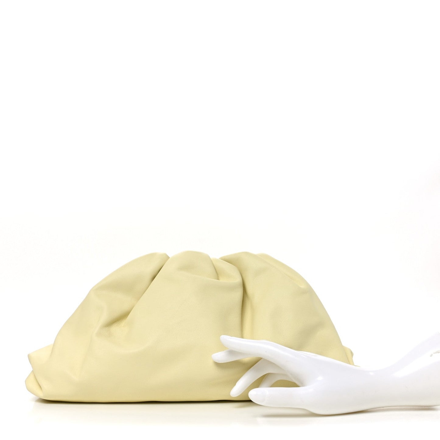 Smooth Butter Calf The Pouch Oversized Clutch Ice Cream