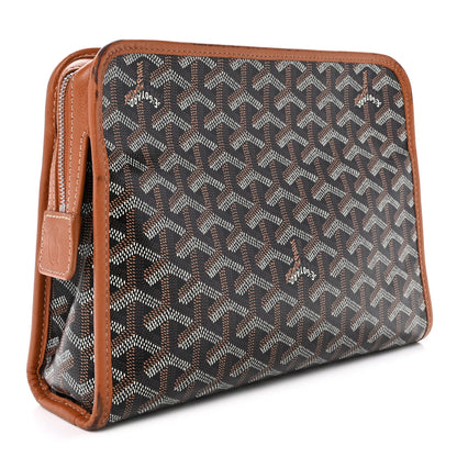 Goyardine Jouvence MM Toiletry Pouch Black Gold
