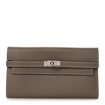 Epsom Kelly Longue Wallet Etoupe