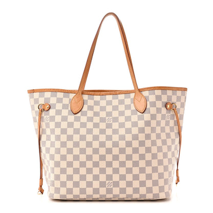 Damier Azur Neo Neverfull MM Rose Ballerine