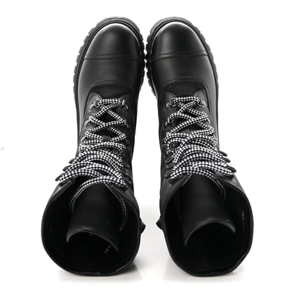Vitello Montana Neoprene Combat Boots 36 Black