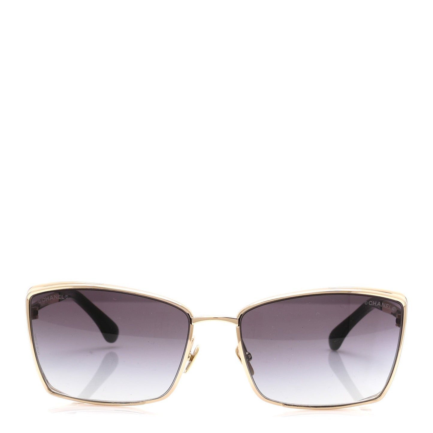 Metal Logo Square Sunglasses 71542 Black