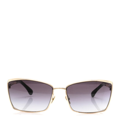 Metal Logo Square Sunglasses 71542 Black