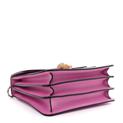 Calfskin Serpenti Forever Top Handle Pink