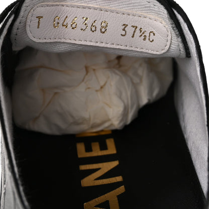 Lambskin Printed Logo Sneakers 37.5 Black