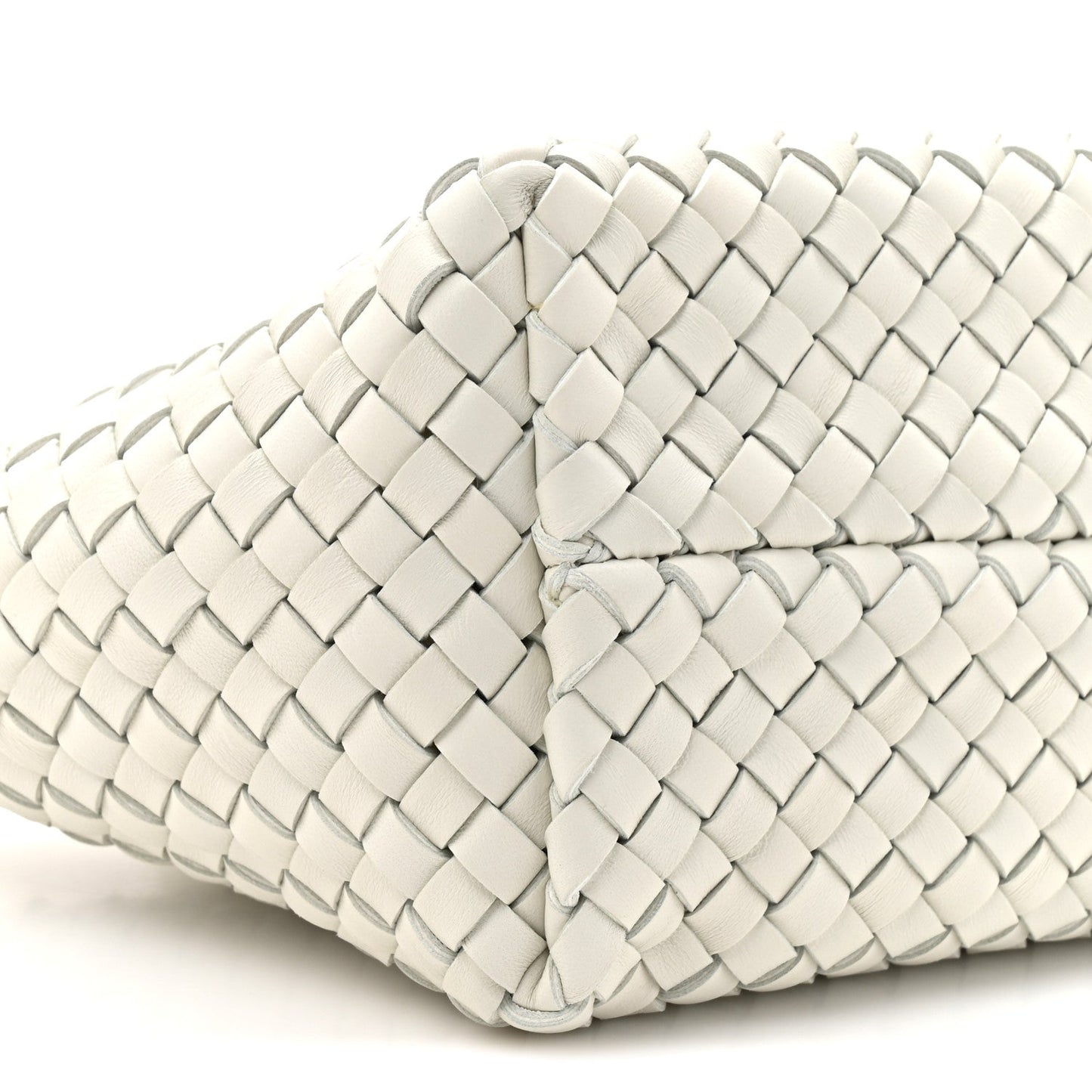 Nappa Intrecciato Mini Heart Cabat White