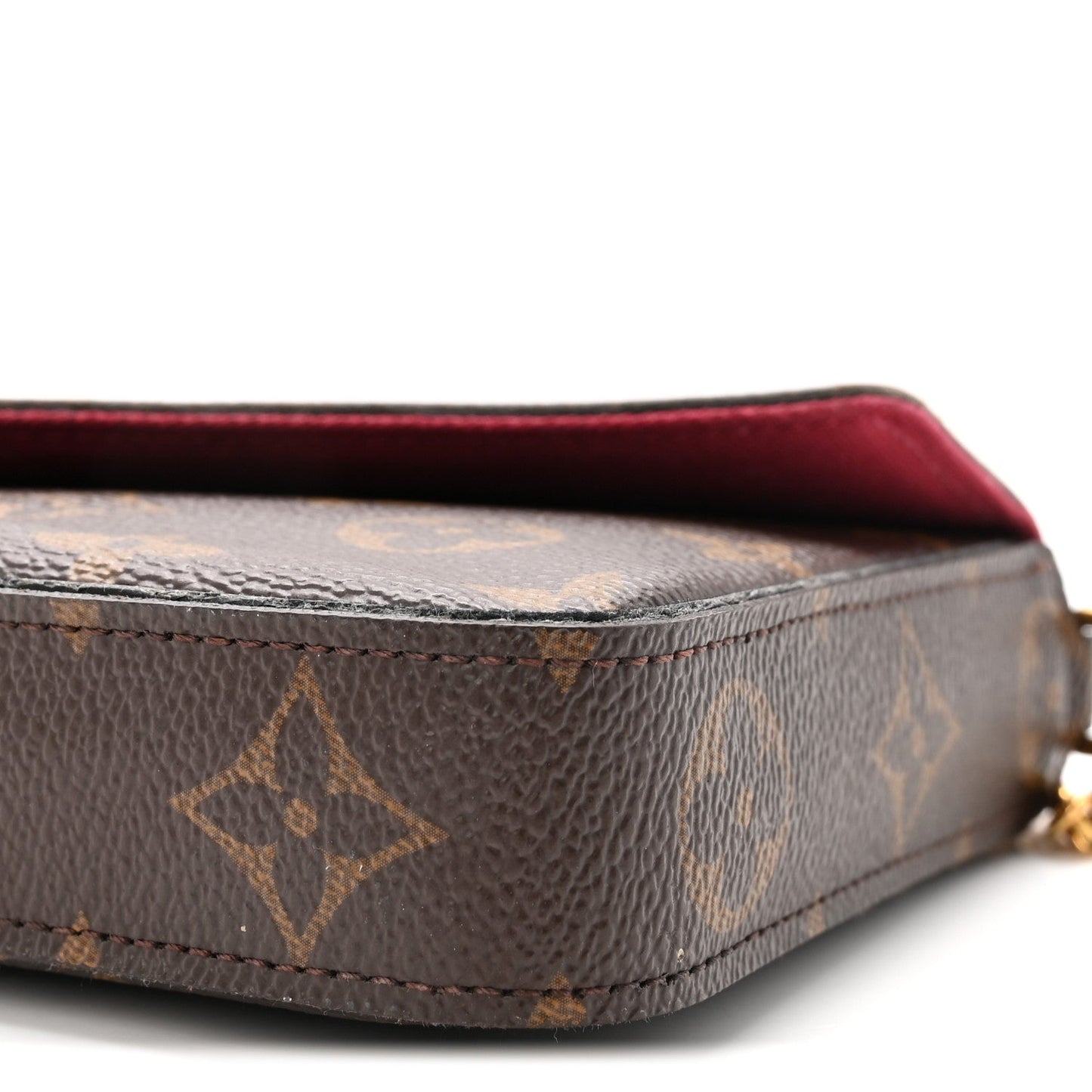 Monogram Pochette Felicie Chain Wallet Fuchsia