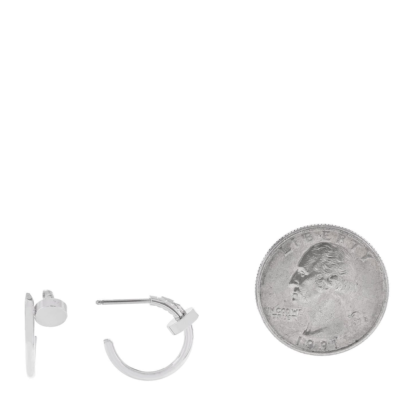 18K White Gold Juste Un Clou Hoop Earrings
