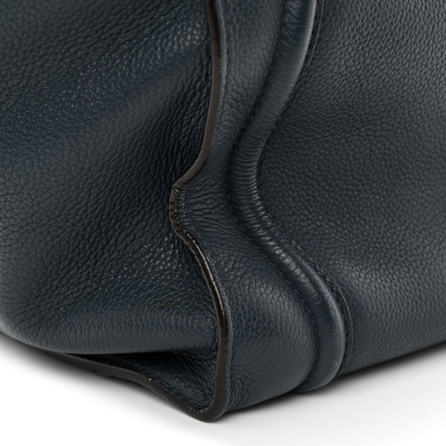 Drummed Calfskin Mini Luggage Slate