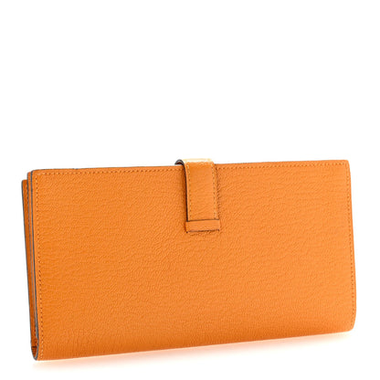 Chèvre Mysore Bearn Gusset Wallet Jaune Ambre
