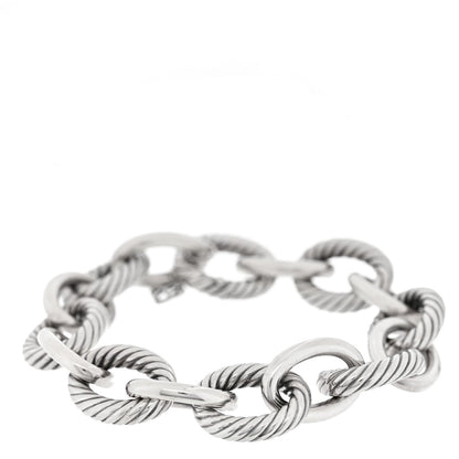Sterling Silver 17mm Extra Large Oval Link Bracelet